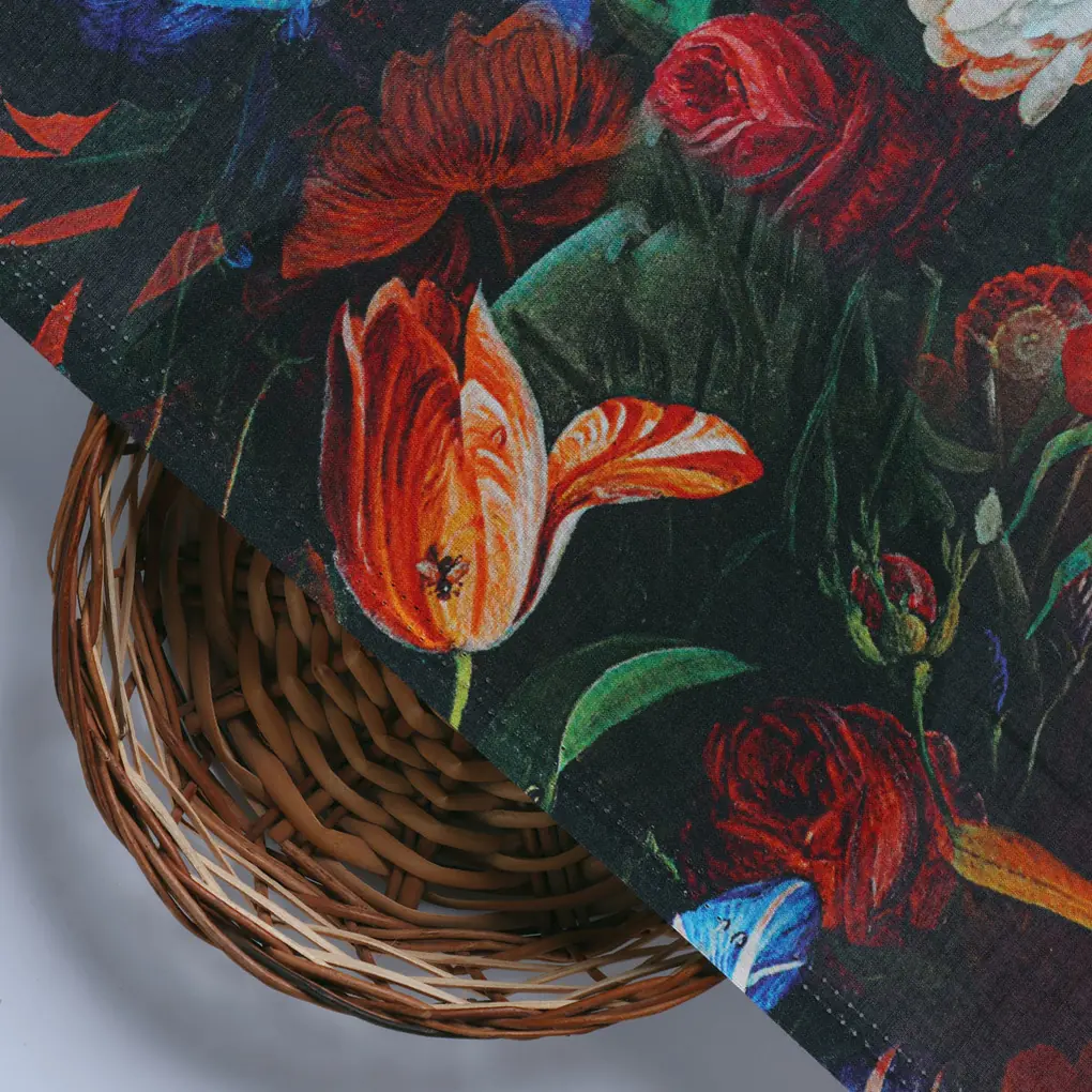 Vitage Flowers Allover Digital Printed Fabric - Pure Cotton - Image 3