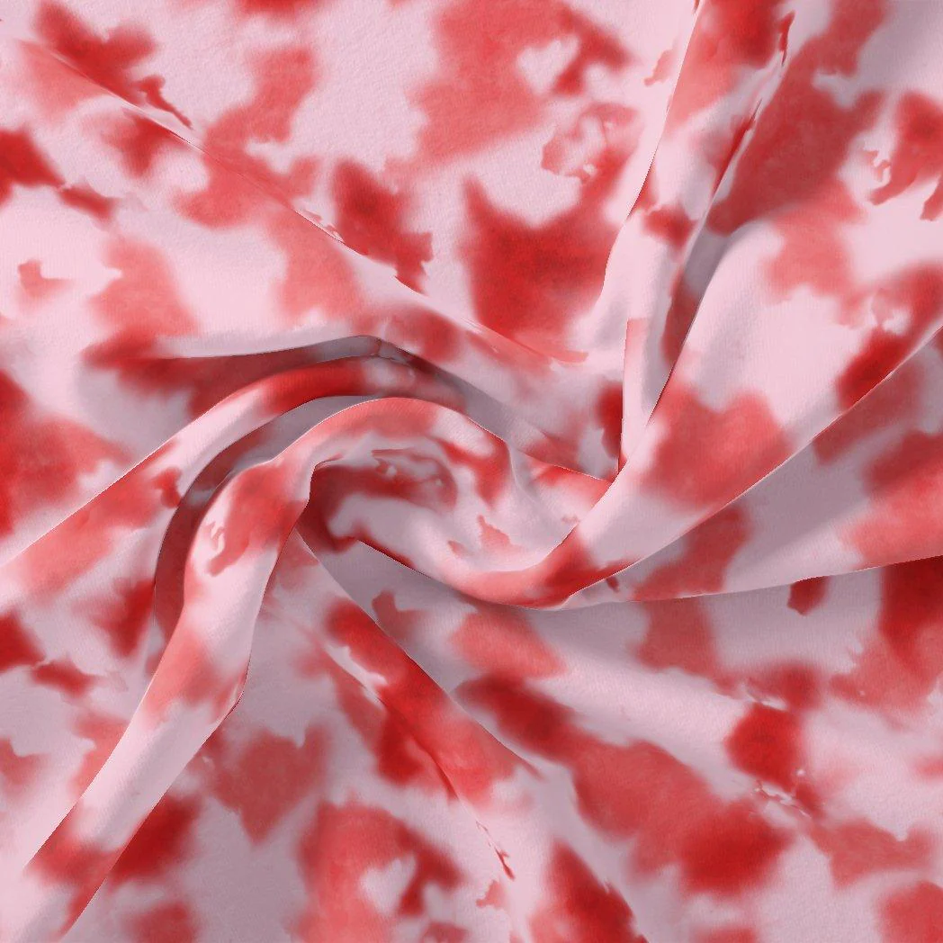 Watercolour Colour Red Spot Digital Printed Fabric - Image 3