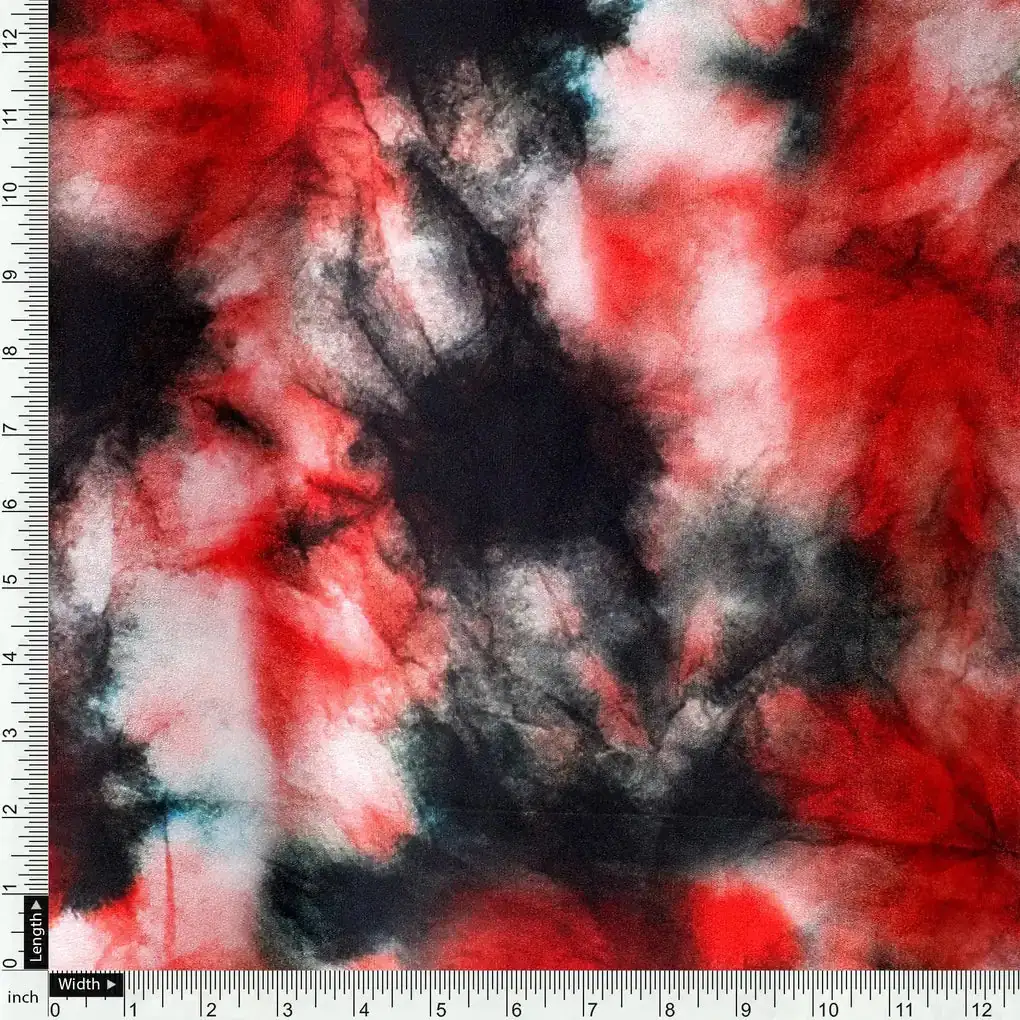 Watercolour Mapal Leafs Flower Digital Printed Fabric - Japan Satin - Image 4