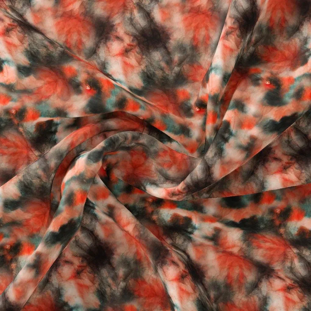 Watercolour Mapal Leafs Flower Digital Printed Fabric - Weightless - Image 3