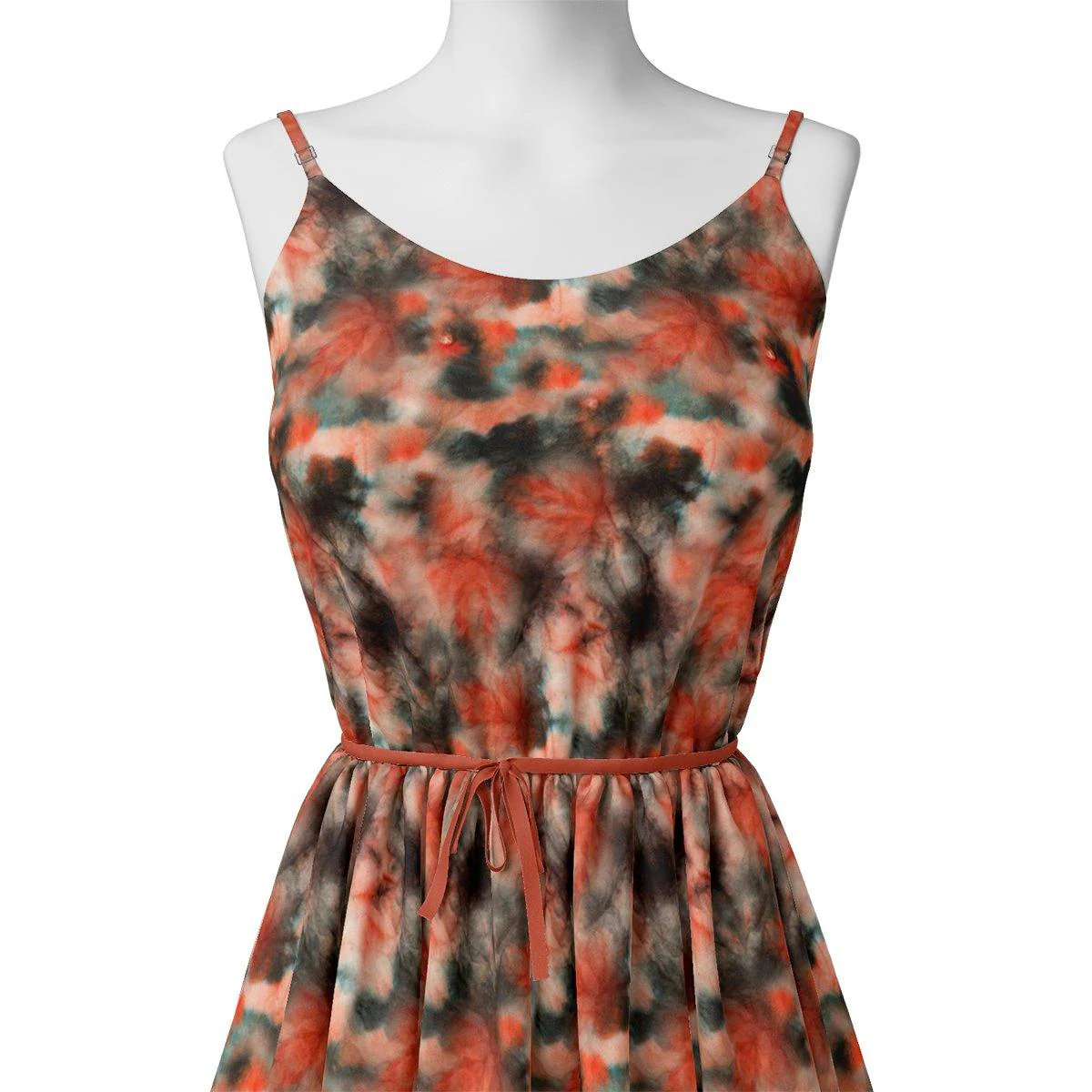 Watercolour Maple Leaves Flower Digital Printed Fabric - Image 2