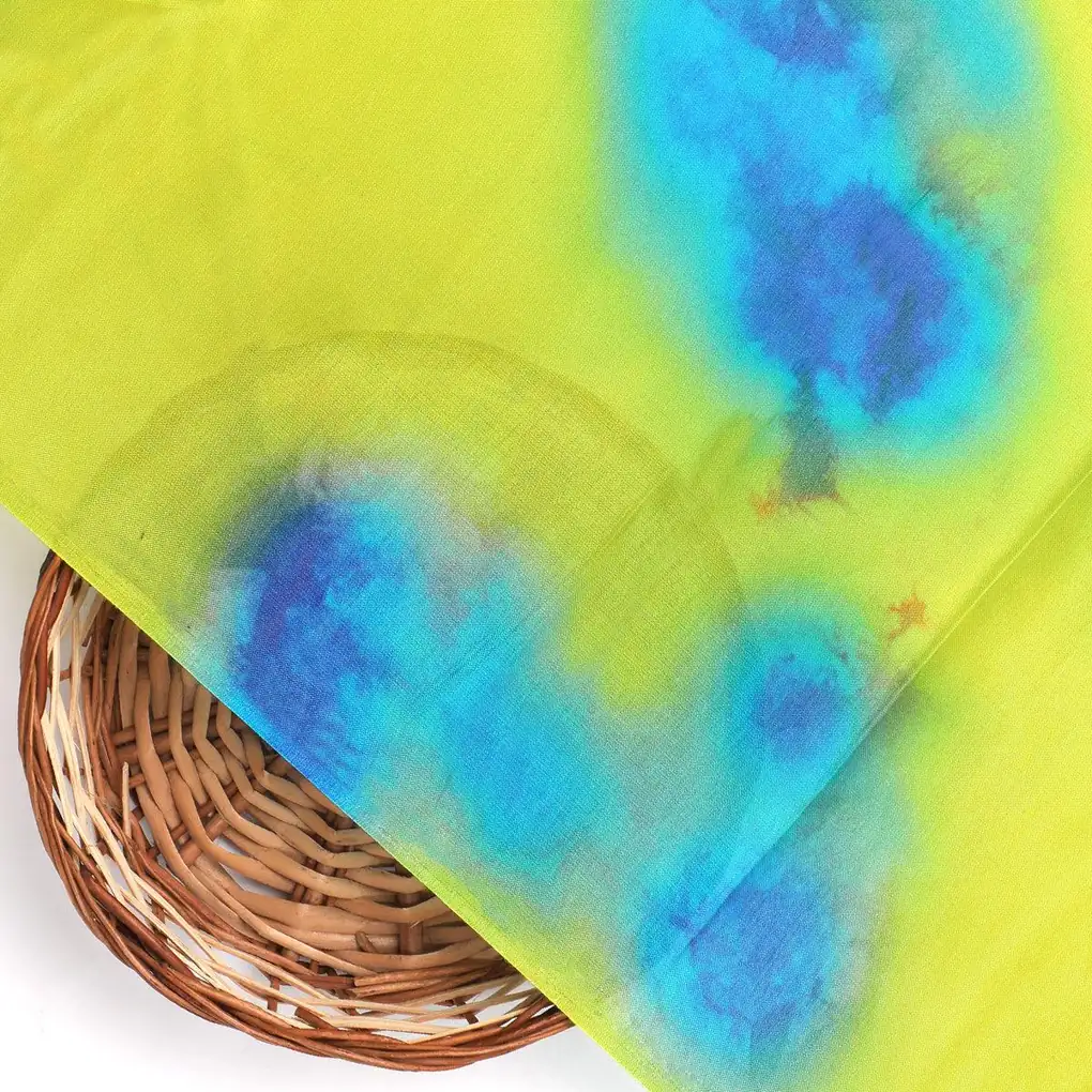 Watercolour Southern Platyfish Colour Digital Printed Fabric - Pure Muslin - Image 2
