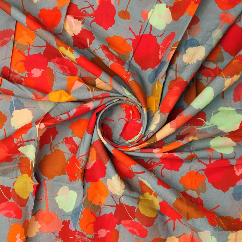 Watercolour Spotted Random Multicolour Flower Digital Printed Fabric - Pure Cotton - Image 3