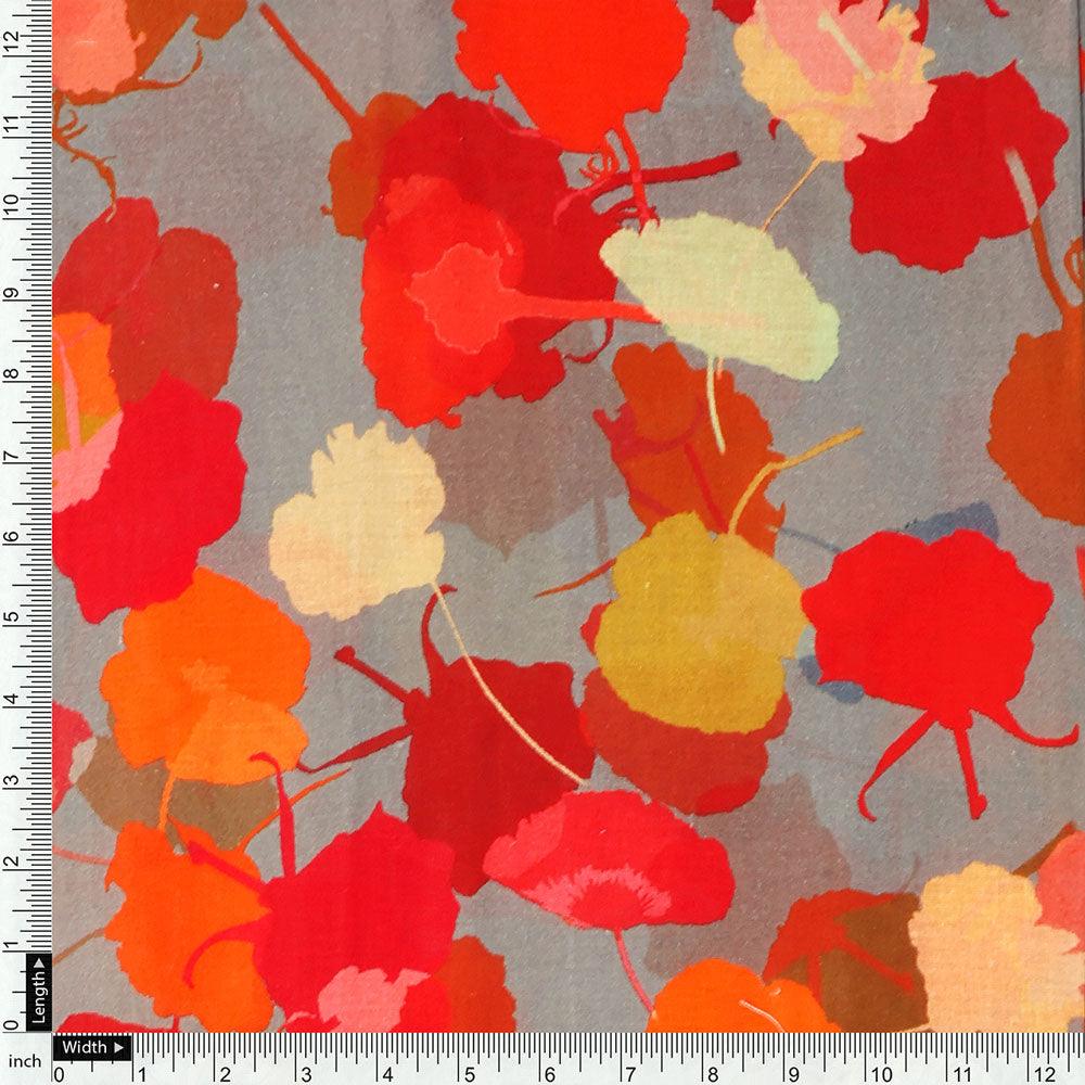 Watercolour Spotted Random Multicolour Flower Digital Printed Fabric - Pure Cotton - Image 4