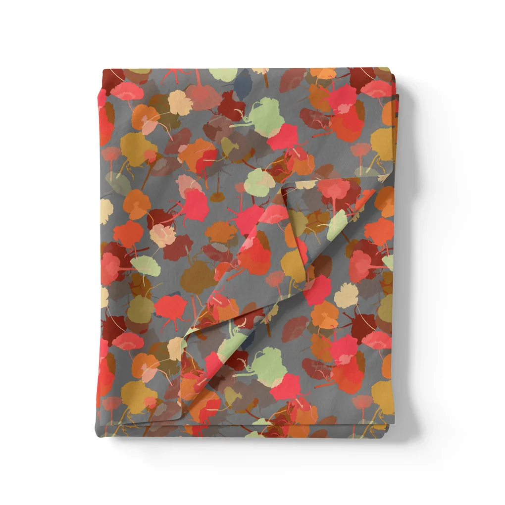 Watercolour Spotted Random Multicolour Flower Digital Printed Fabric - Weightless - Image 3