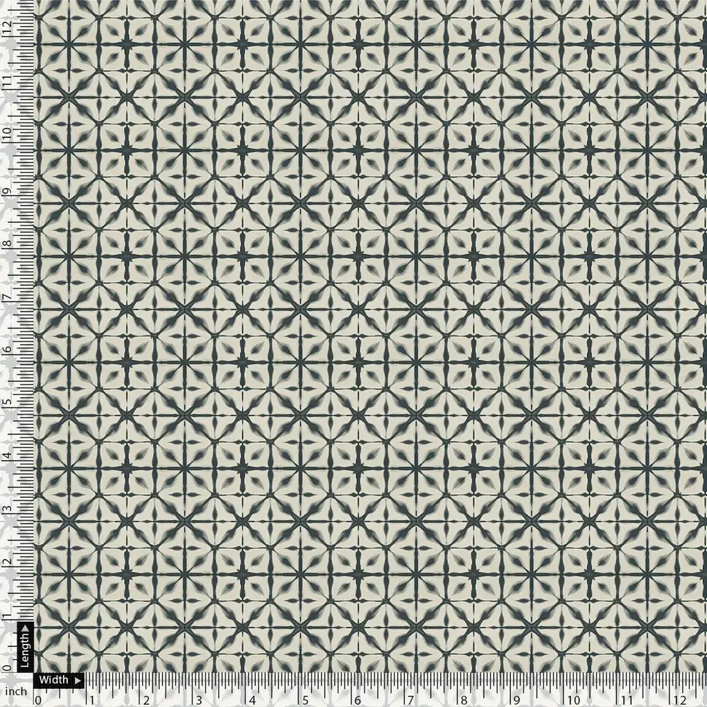 Watercolour Tringle And Square Seamless Pattern Digital Printed Fabric - Silk Crepe - Image 4