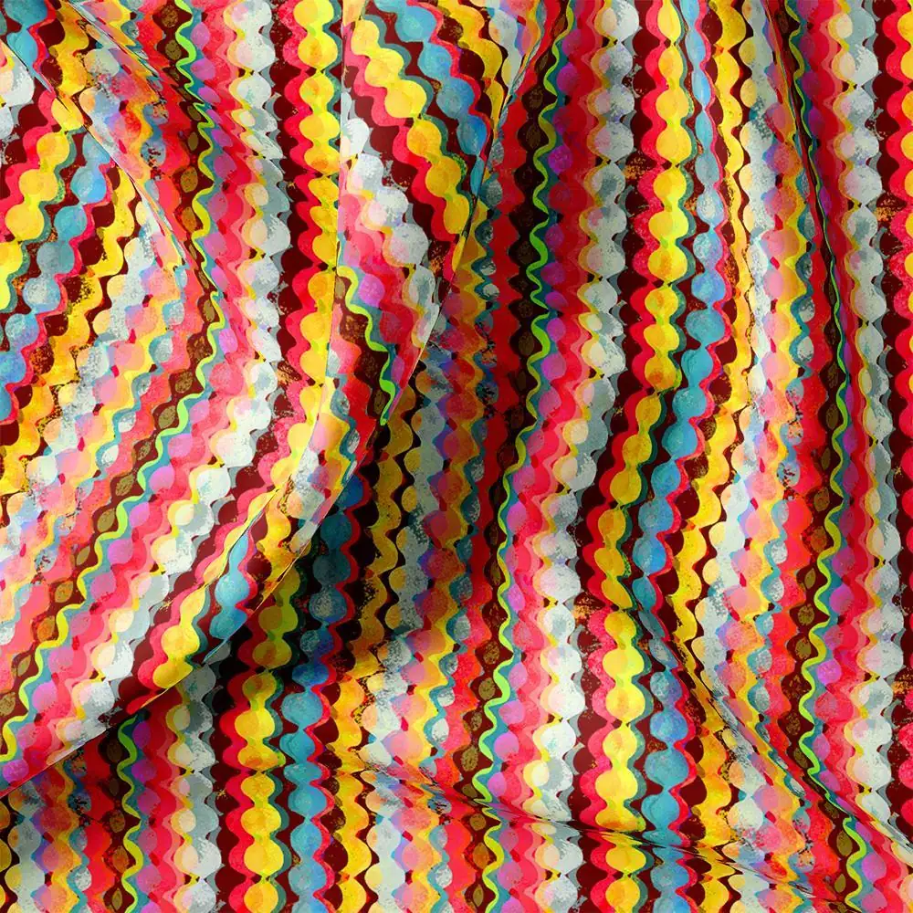 Wavy Stripes Digital Printed Fabric - Image 3