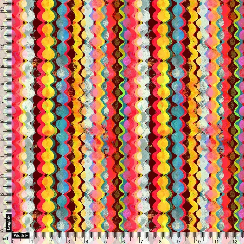 Wavy Stripes Digital Printed Fabric - Image 4