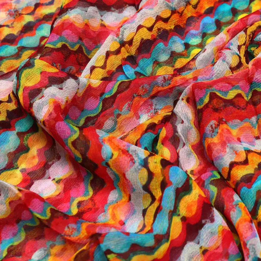 Weavy Stripes Digital Printed Fabric - Image 3