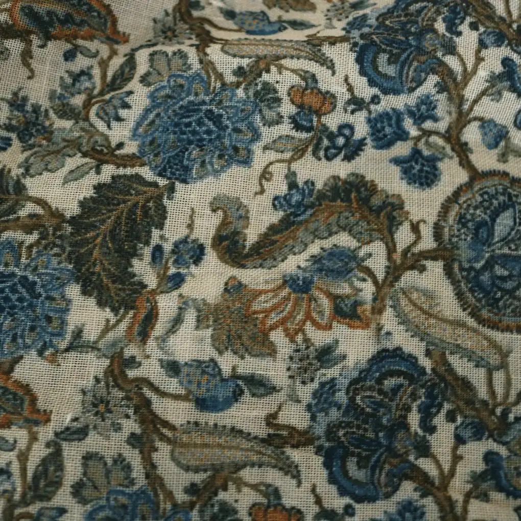 Western Acanthus Flower Jungle Digital Printed Fabric - Linen - Image 4