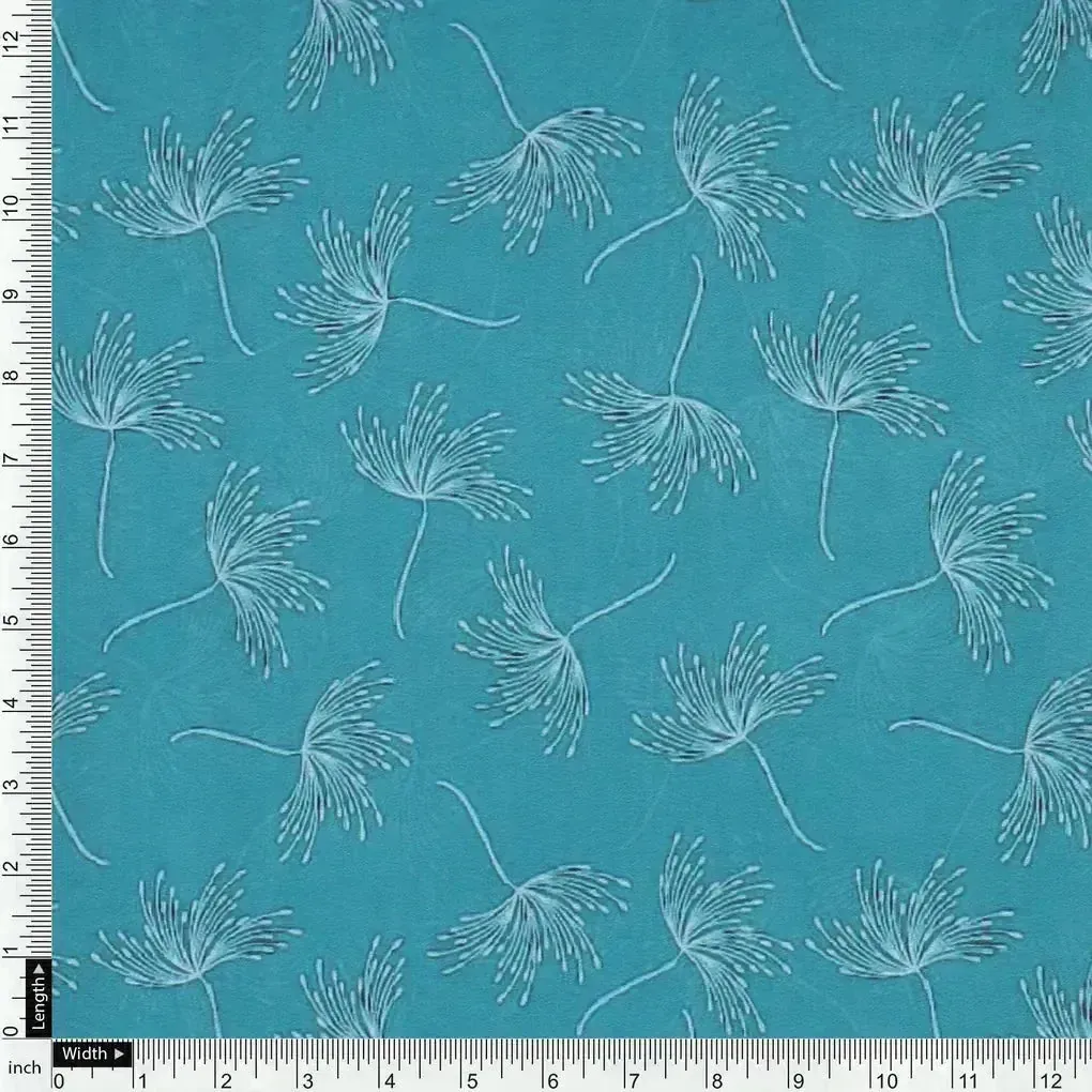 White Floating Flower Digital Printed Fabric - Weightless - Image 4