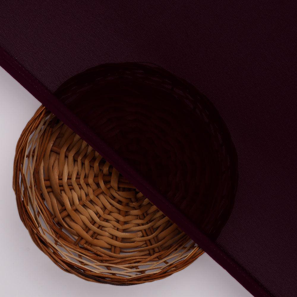 Wine Plain Georgette Solid Fabric - Image 2