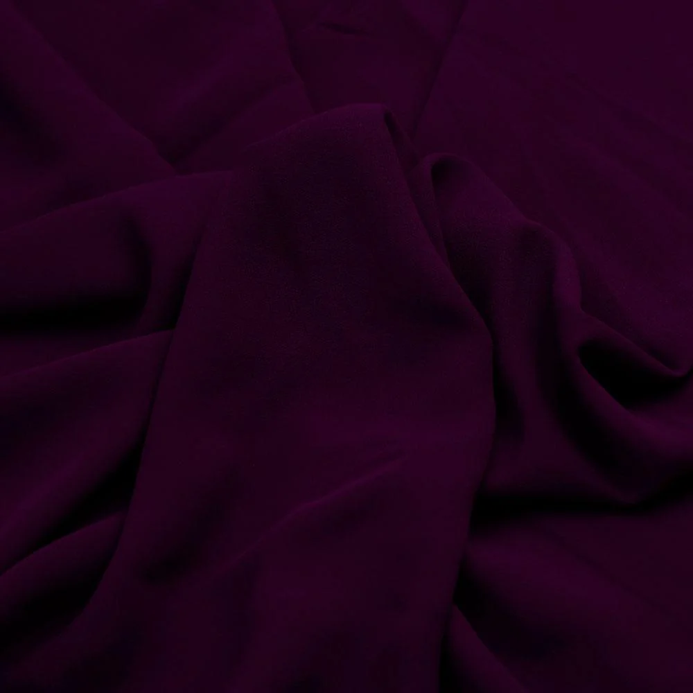 Wine Plain Georgette Solid Fabric - Image 3