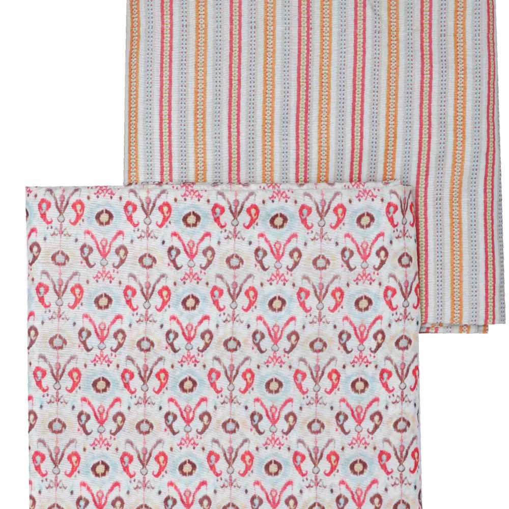 Yellow Mul Cotton Printed Unstitched Fabric Set (5 Meter Set) - Image 3