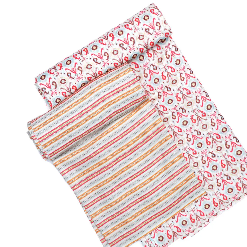 Yellow Mul Cotton Printed Unstitched Fabric Set (5 Meter Set) - Image 4