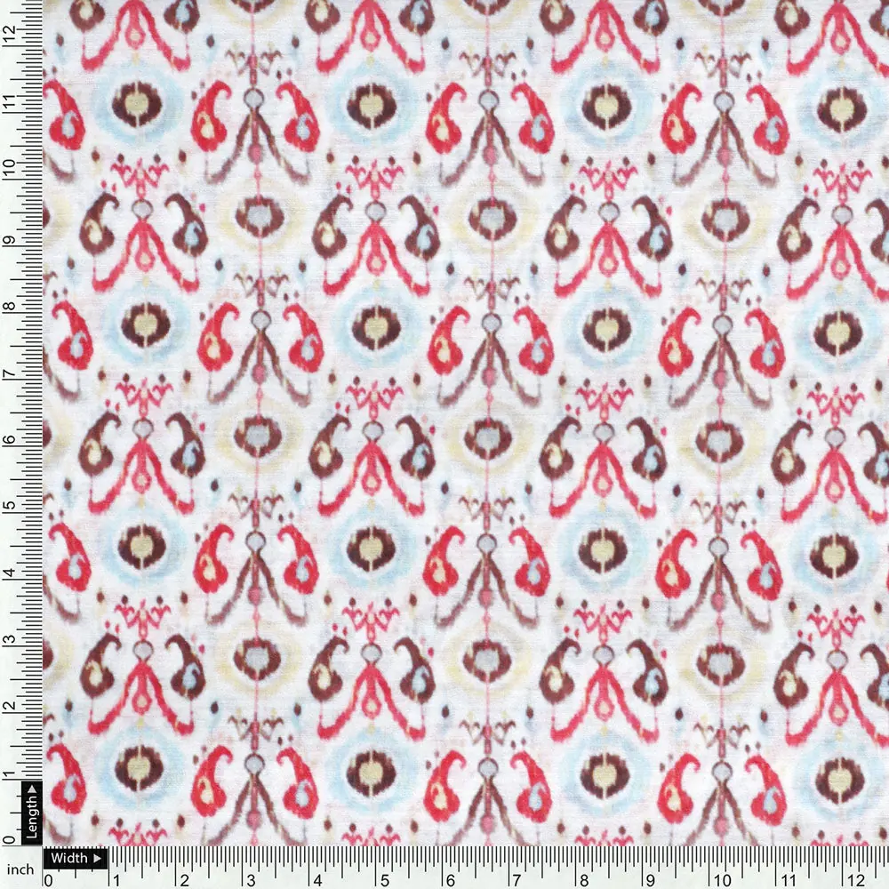 Yellow Mul Cotton Printed Unstitched Fabric Set (5 Meter Set) - Image 5