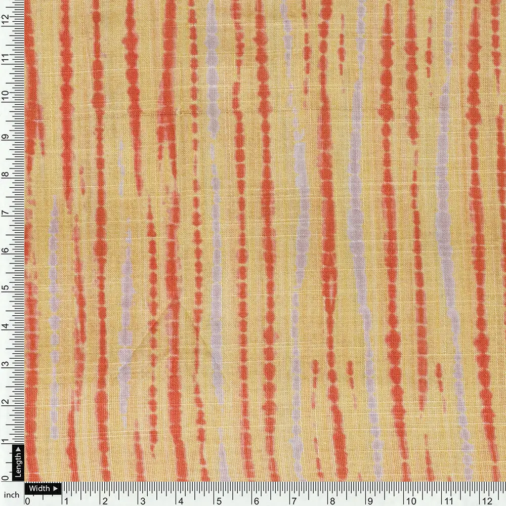 Yellow Muslin Printed Unstitched Fabric Set (5 Meter Set) - Image 6