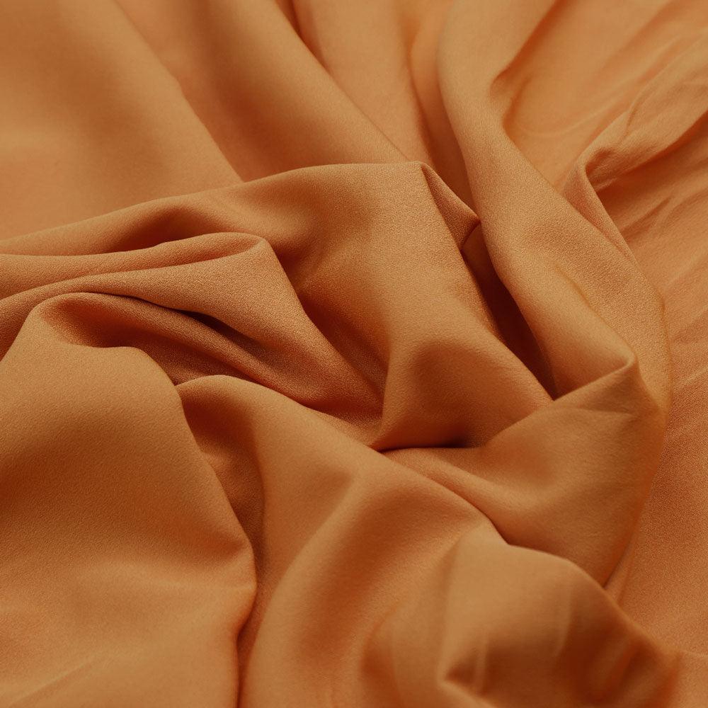 Yellow Plain American Crepe Solid Fabric - Image 3