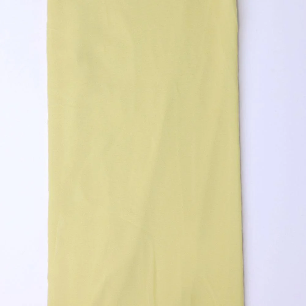 Lemon Yellow Plain Georgette Solid Fabric - Image 4